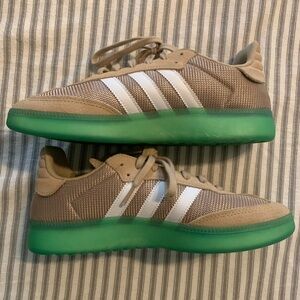 Rare, limited edition Adidas Samba RM “Miami” Genuine Leather Neon Gum Bottoms